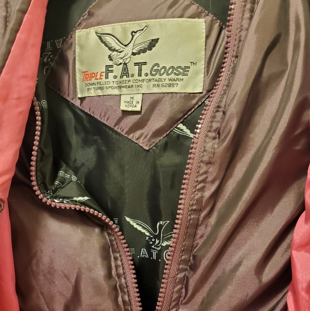 Vintage Triple F.A.T. Goose Jacket, purple, size medium, great shape!